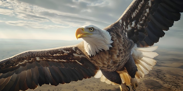 Majestic Bald Eagle in Flight