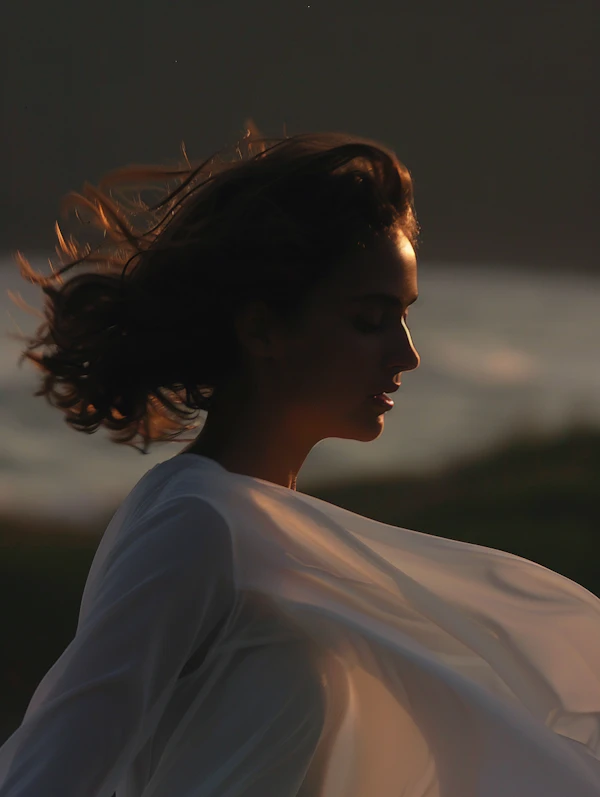 Serene Coastal Portrait