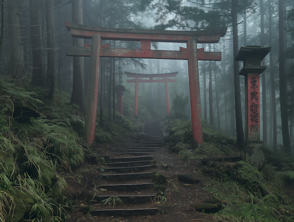 Mystical Path to the Shinto Shrine