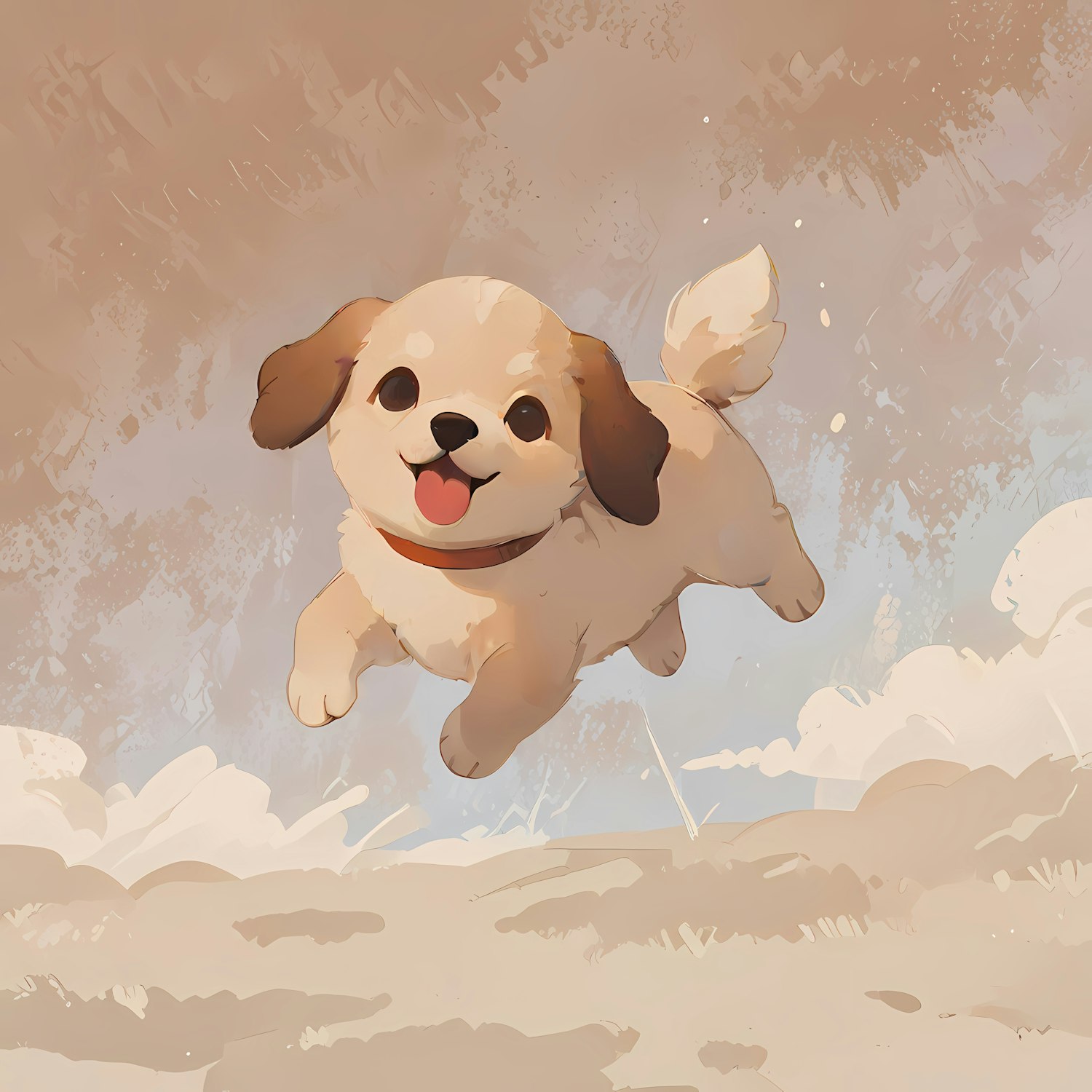 Joyful Puppy Leaping