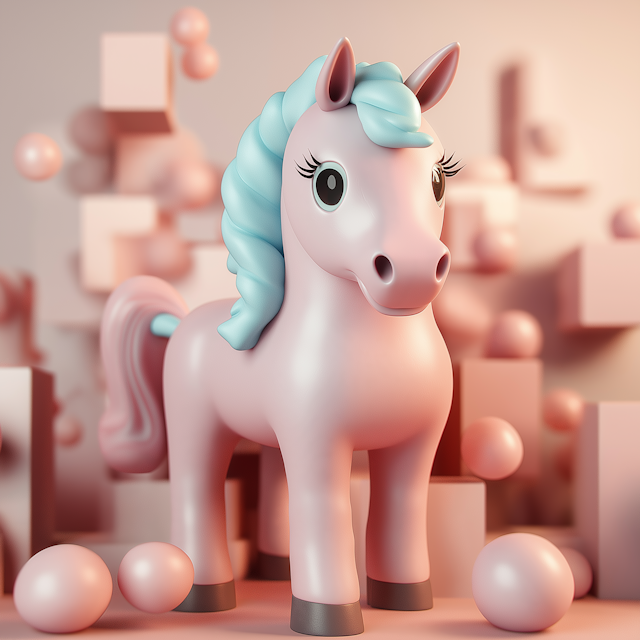 Whimsical 3D Unicorn