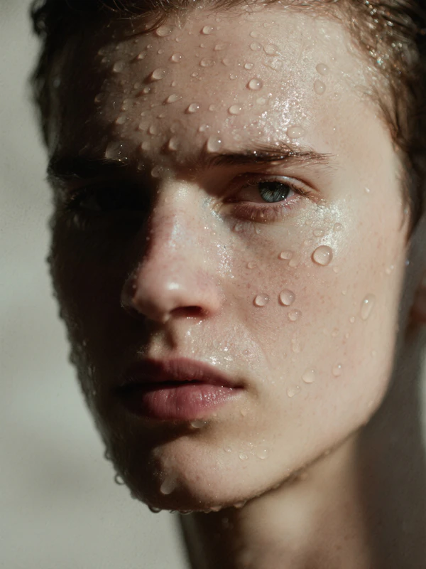 Close-Up Wet Face