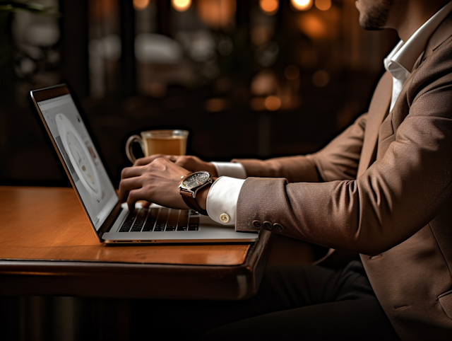 Focused Professional in Brown at Work