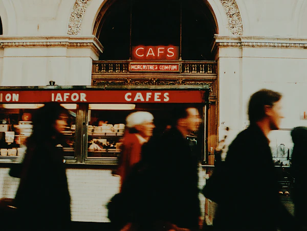 Bustling Café Scene