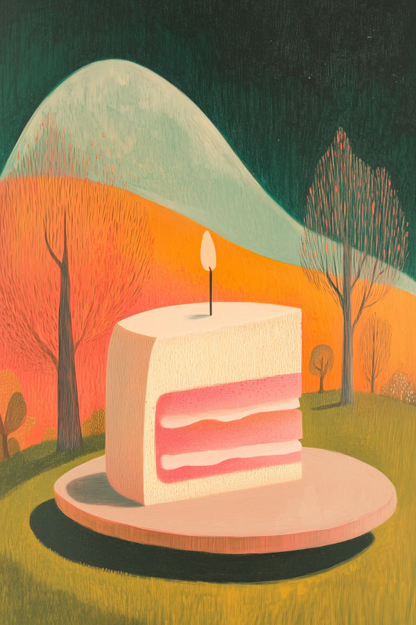 Surreal Cake Illustration