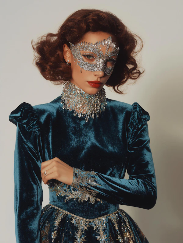 Elegant Masquerade Portrait