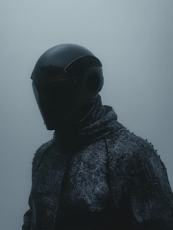 Futuristic Helmet Portrait