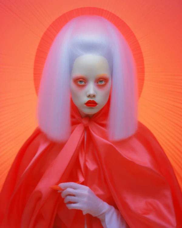 Otherworldly Portrait in Red