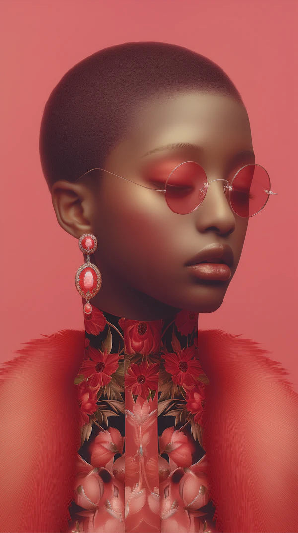 Elegant Red Portrait