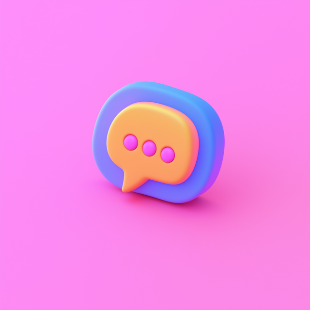 Stylized 3D Speech Bubble Illustration