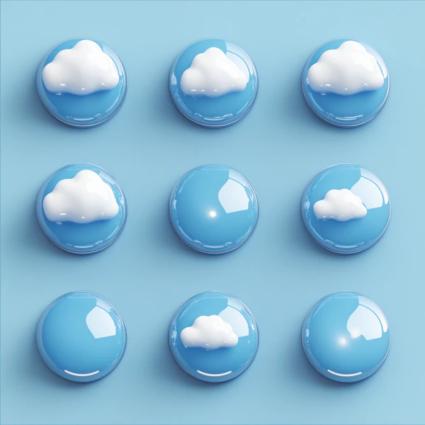 Glossy Button Grid