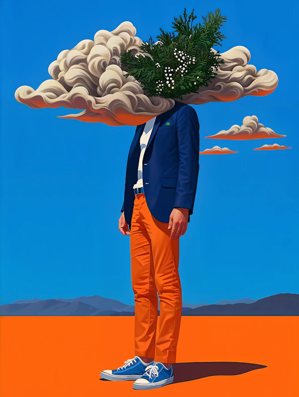 Surreal Cloud Person