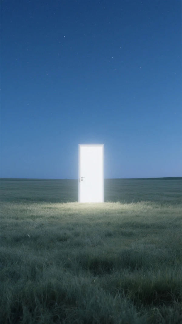 Glowing Door in Field