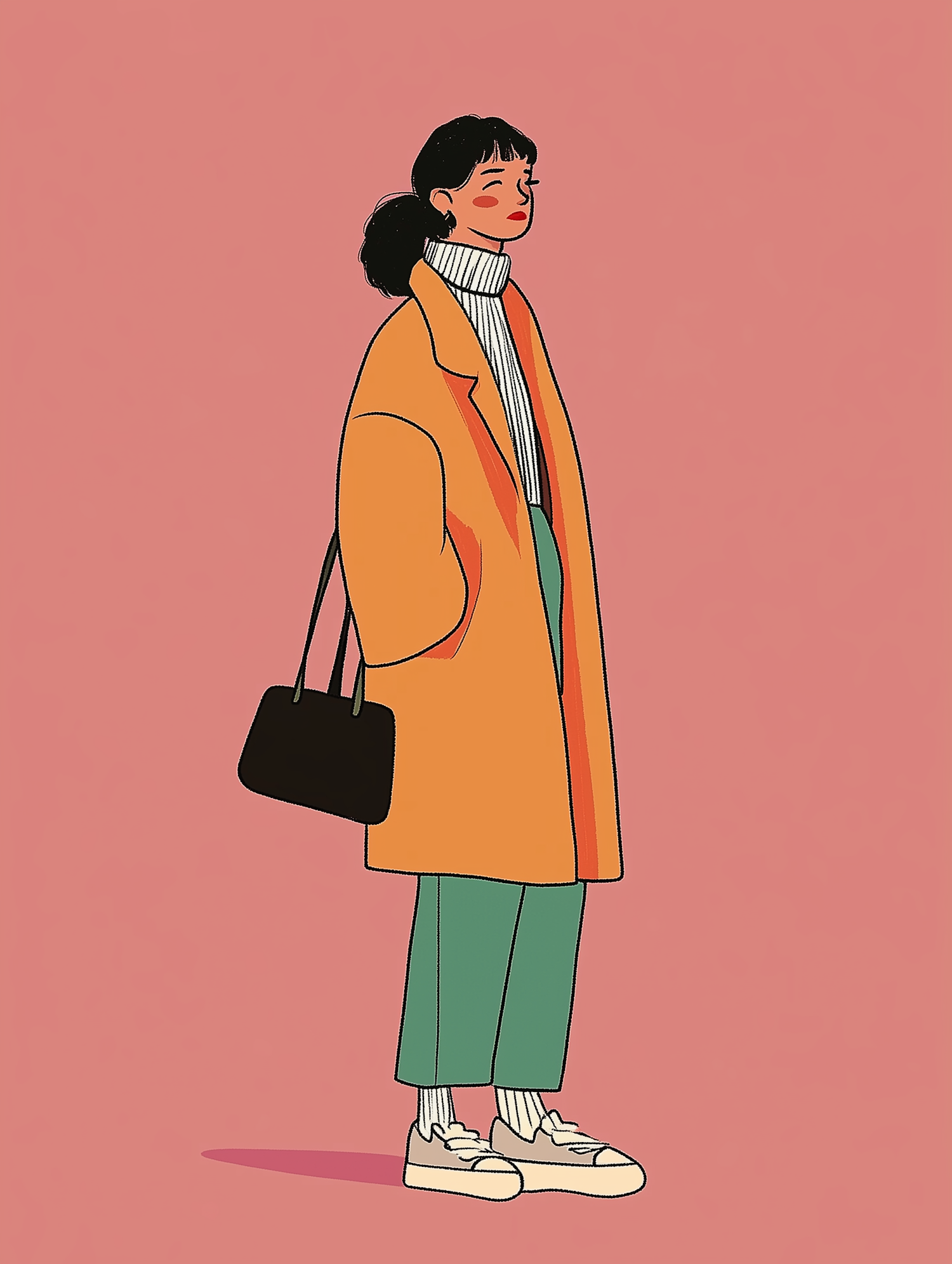 Fashionable Illustrated Woman