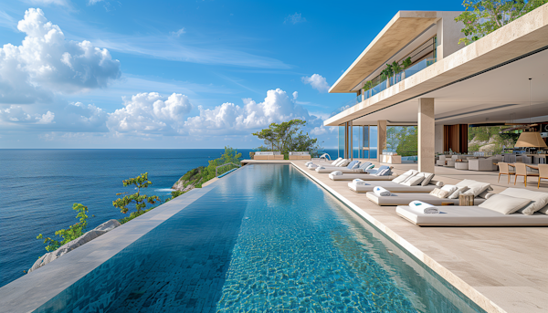 Luxurious Oceanfront Lounge Area