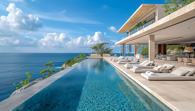 Luxurious Oceanfront Lounge Area