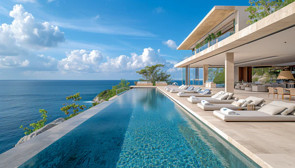 Luxurious Oceanfront Lounge Area