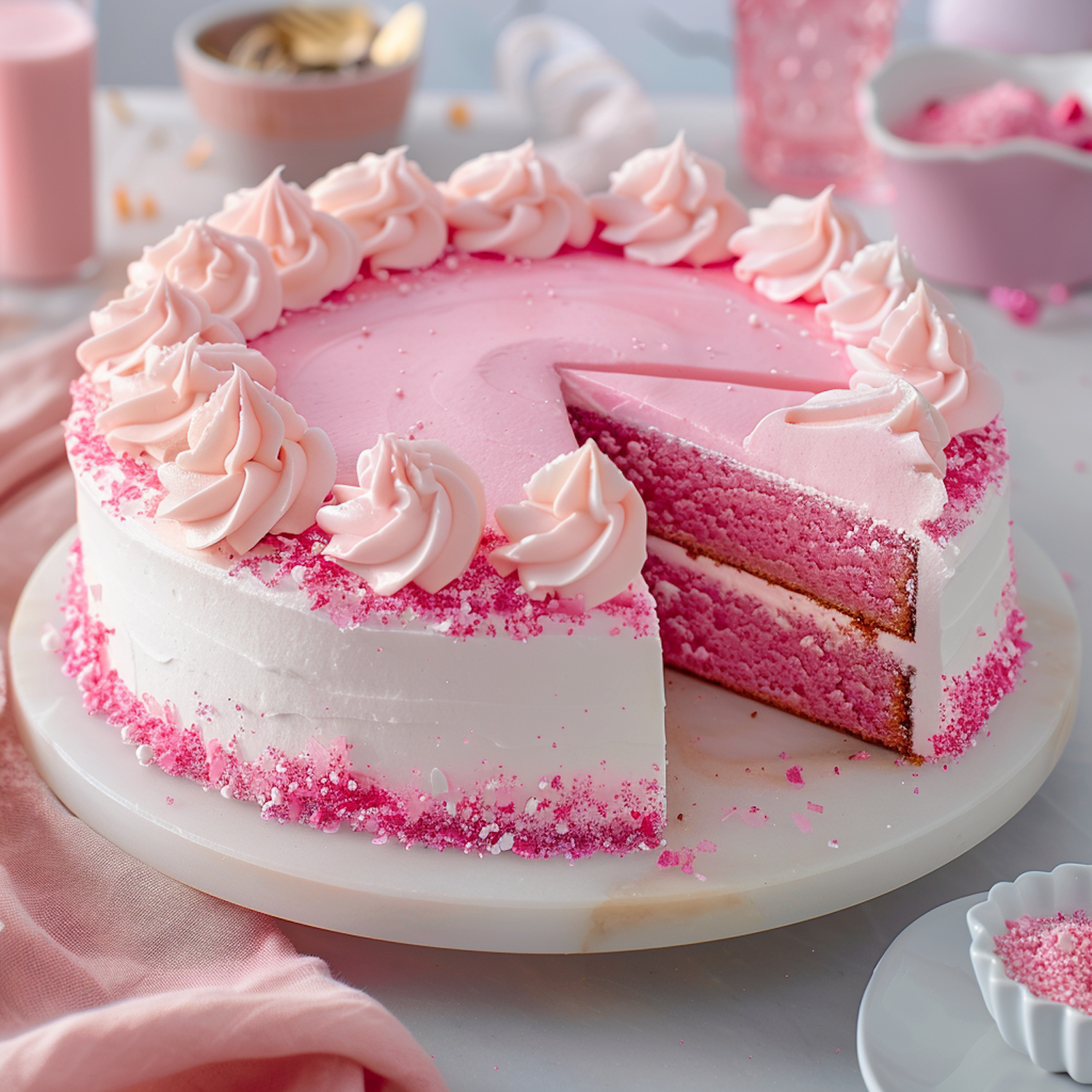 Pink Layered Cake