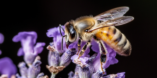 Bee on Lavender Flower