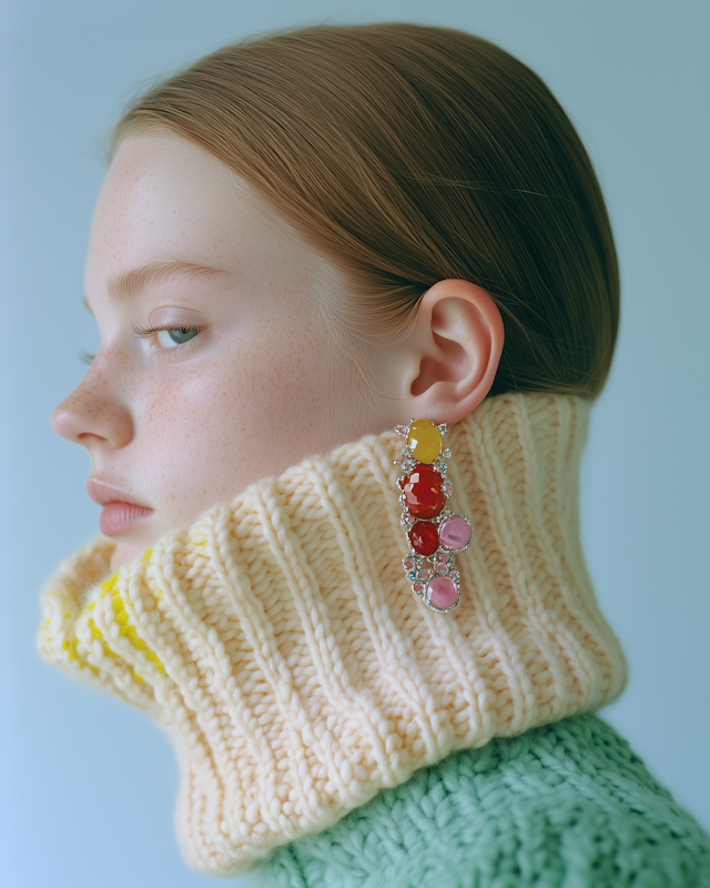 Profile of Person in Knit Sweater