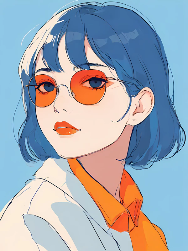 Blue Hair Portrait