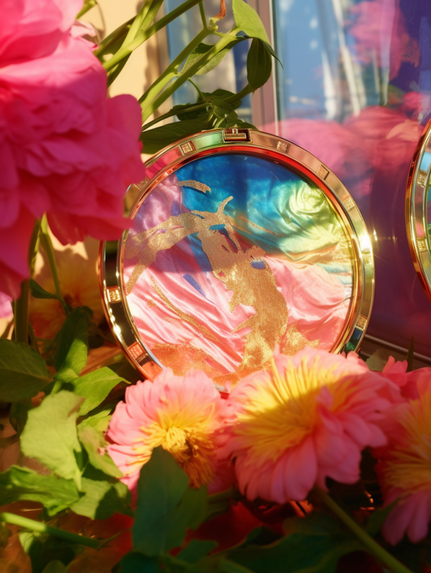 Floral Aura Chromatic Reflection Mirror