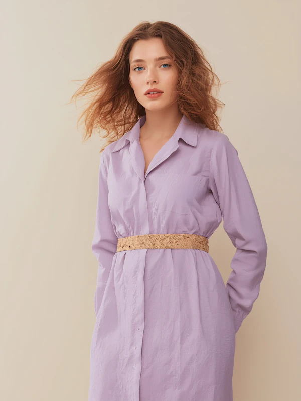 Woman in Lavender Dress