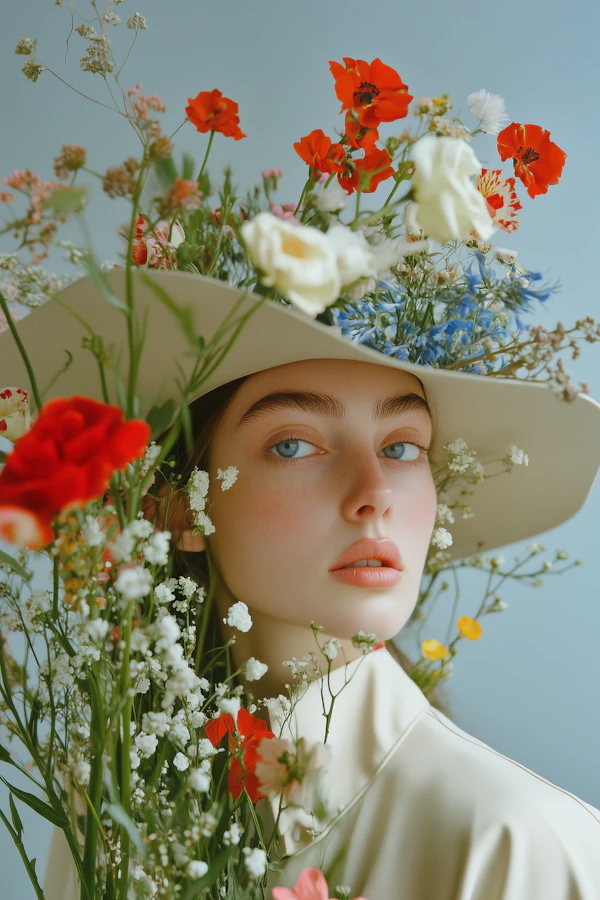 Floral Hat Portrait