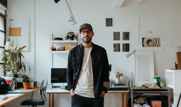 Modern Workspace with Casual Professional