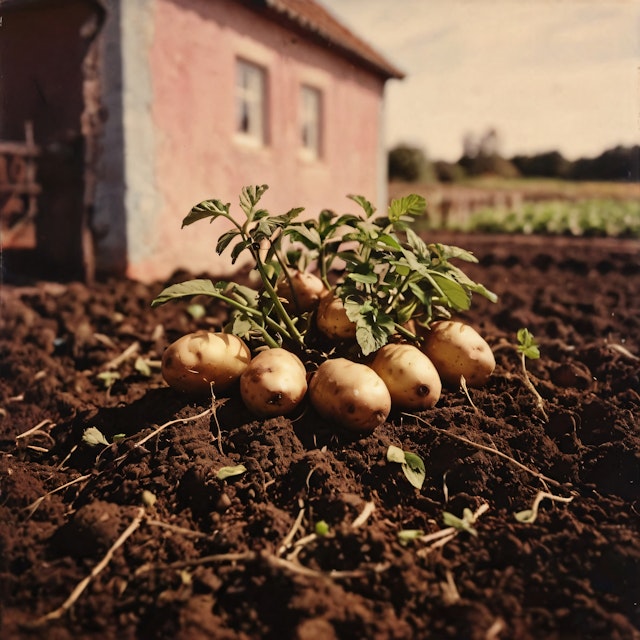 Freshly Harvested Potatoes