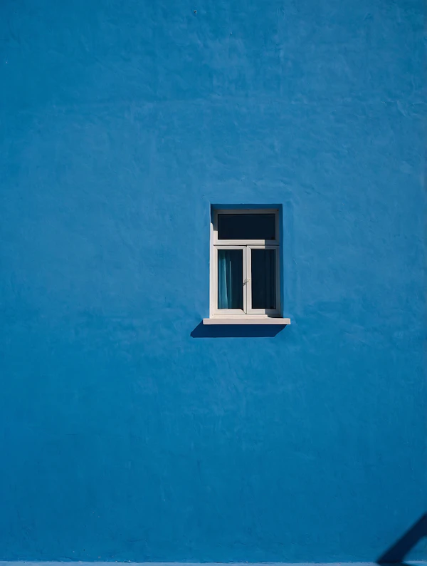 Minimalist Blue Wall