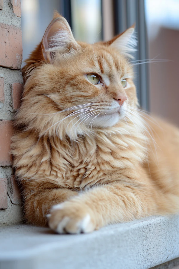 Fluffy Orange Tabby Cat