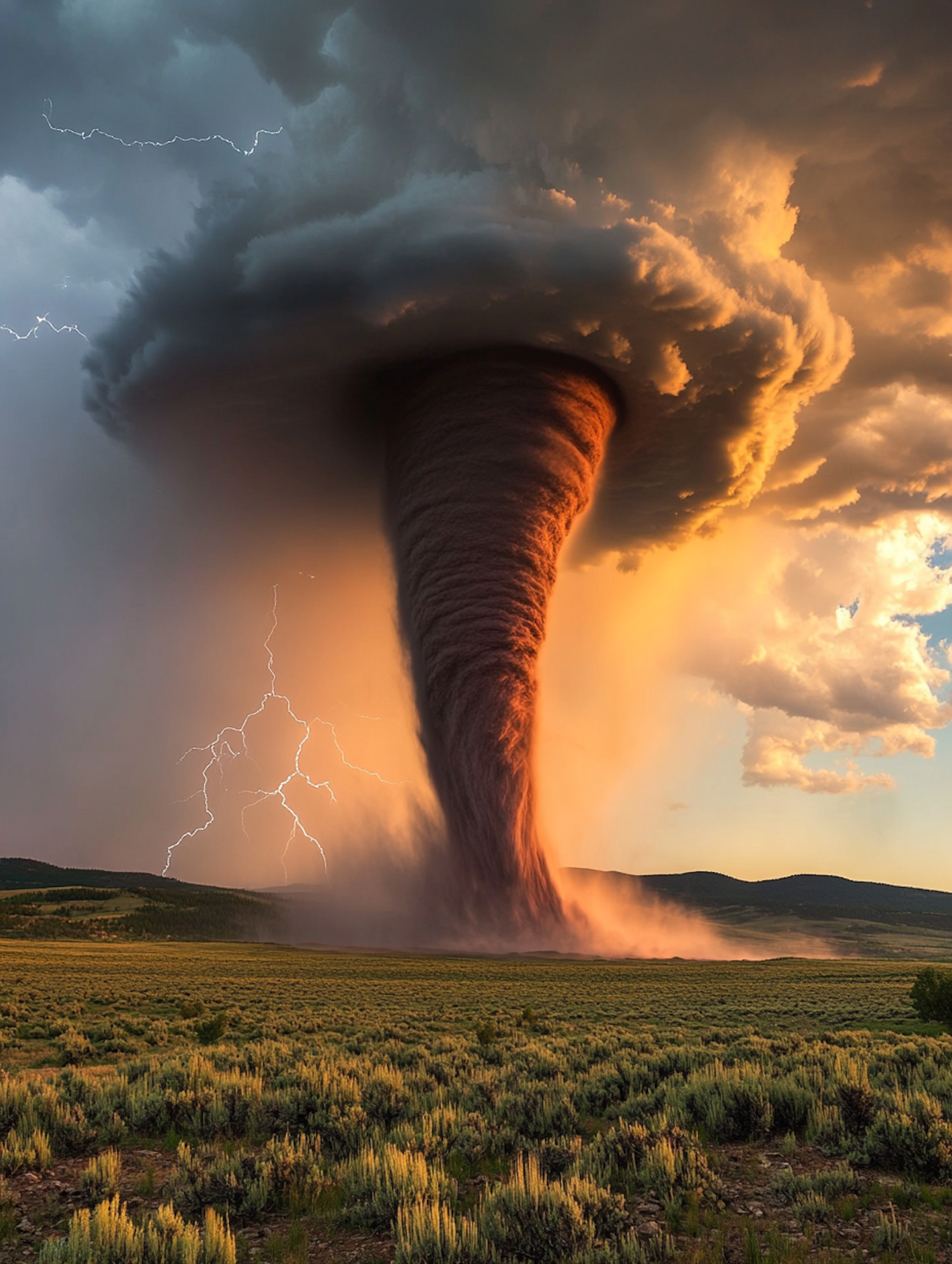 Tornado at Sunset