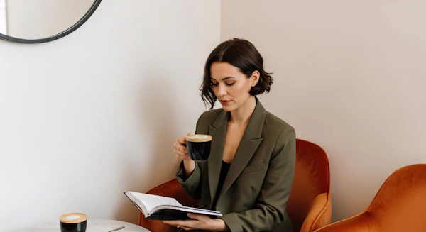 Woman Reading Indoors
