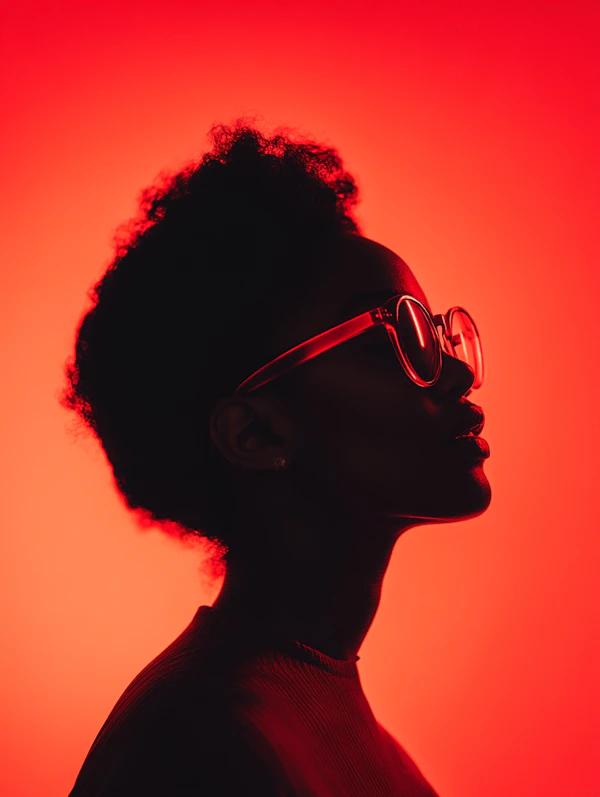Silhouette on Red
