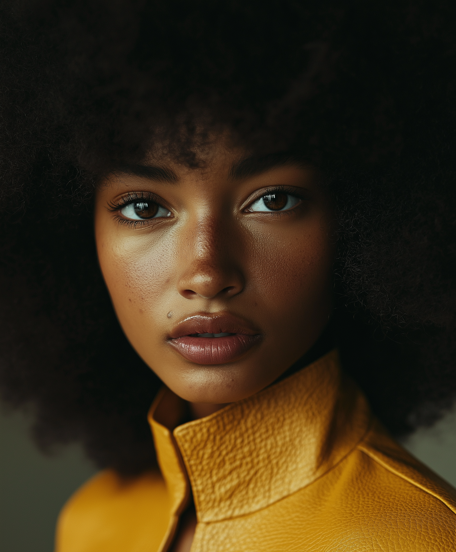 Striking Portrait with Yellow Garment