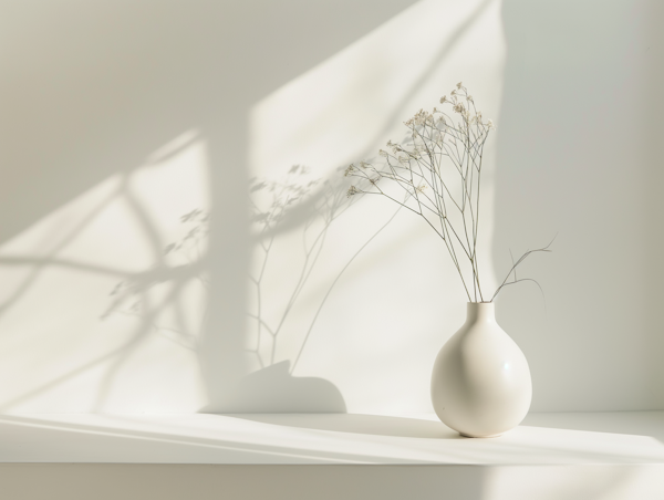 Minimalist Vase with Dried Flowers