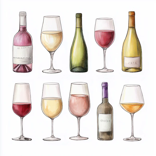 Wine Bottles & Glasses