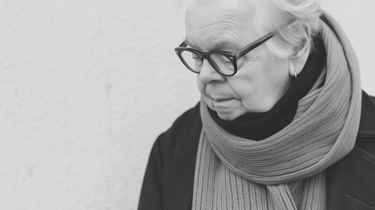 Contemplative Elderly Woman Portrait