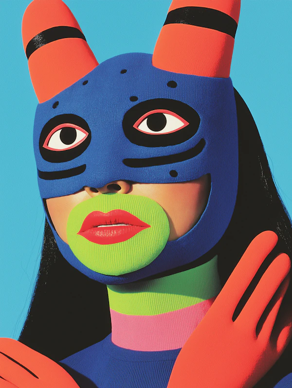 Colorful Masked Portrait