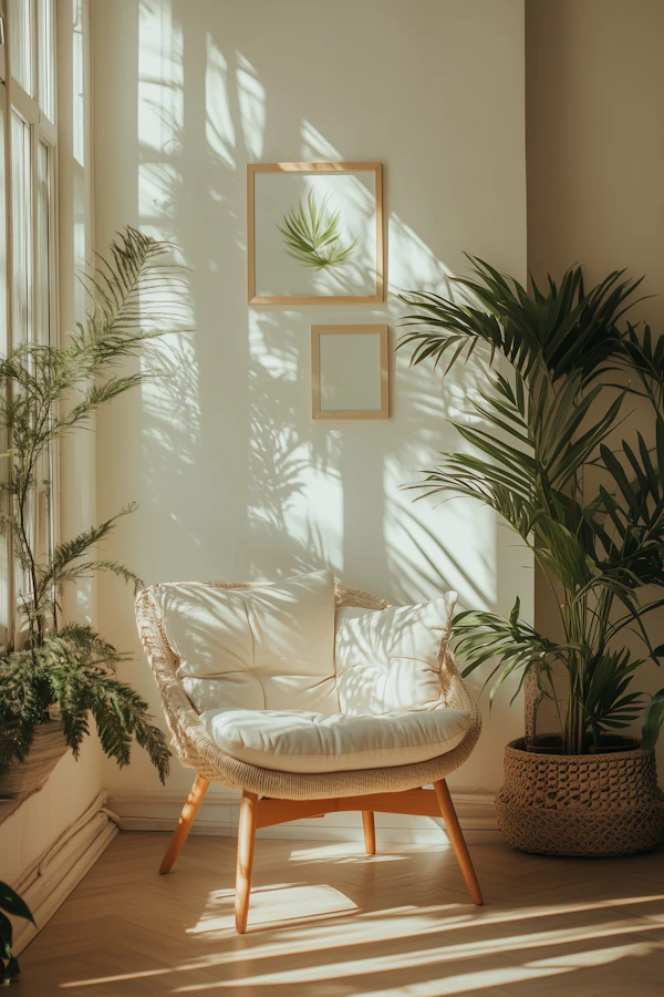 Serene Interior with Cozy Chair