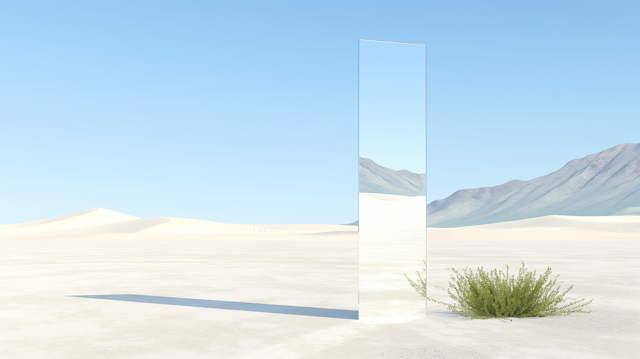 Desert Mirror Reflection