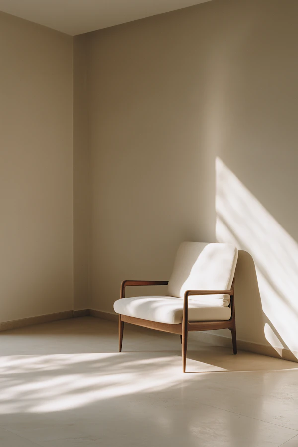 Minimalist Interior with Armchair
