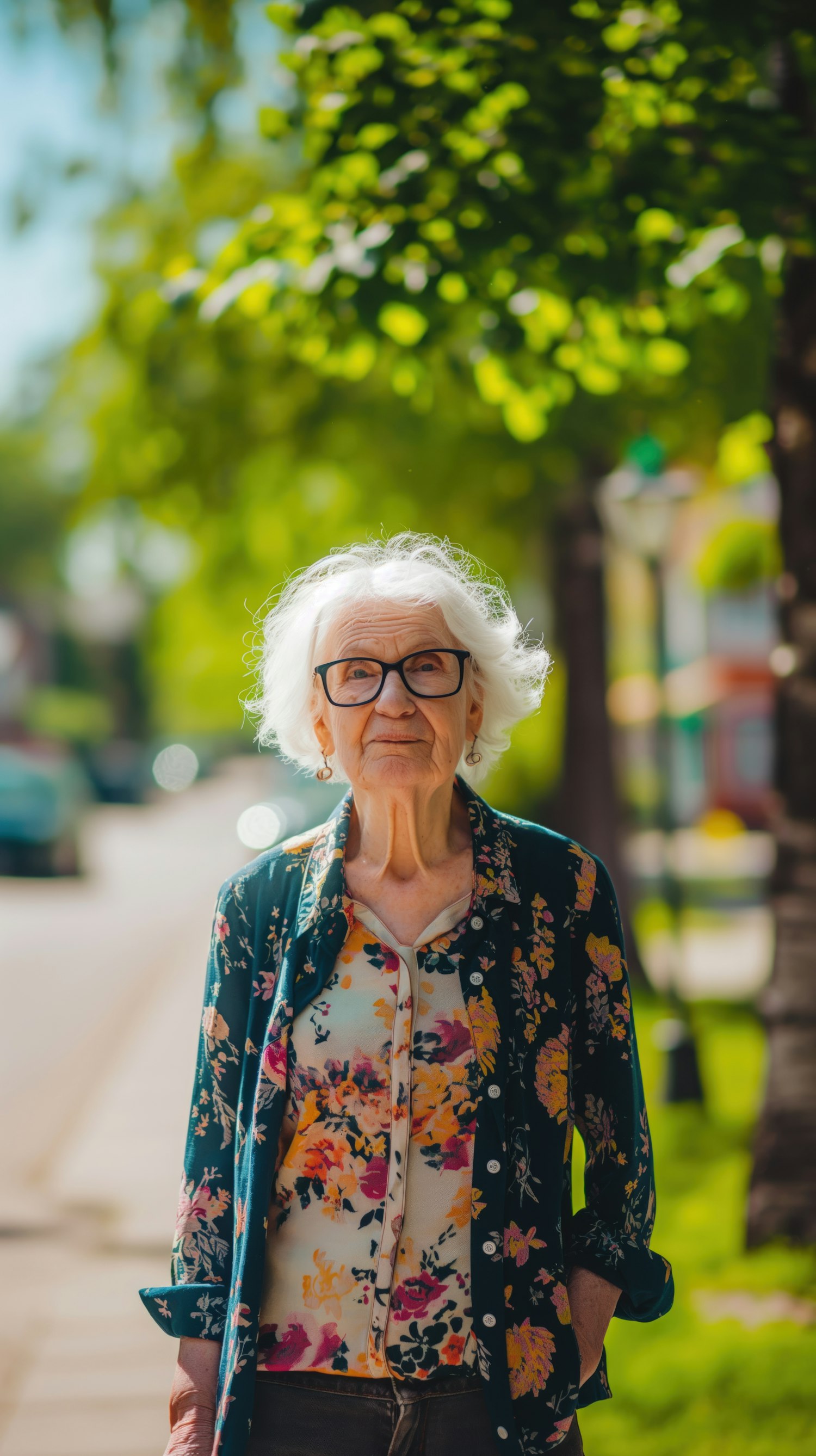 Elderly Woman in Nature