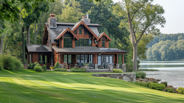 Serene Lakeside Luxury Home