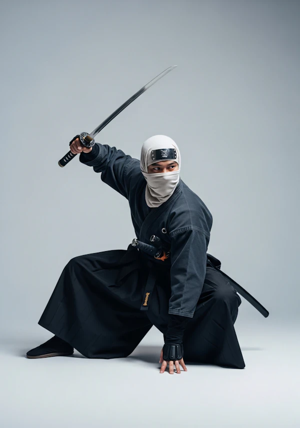 Ninja in Action Pose