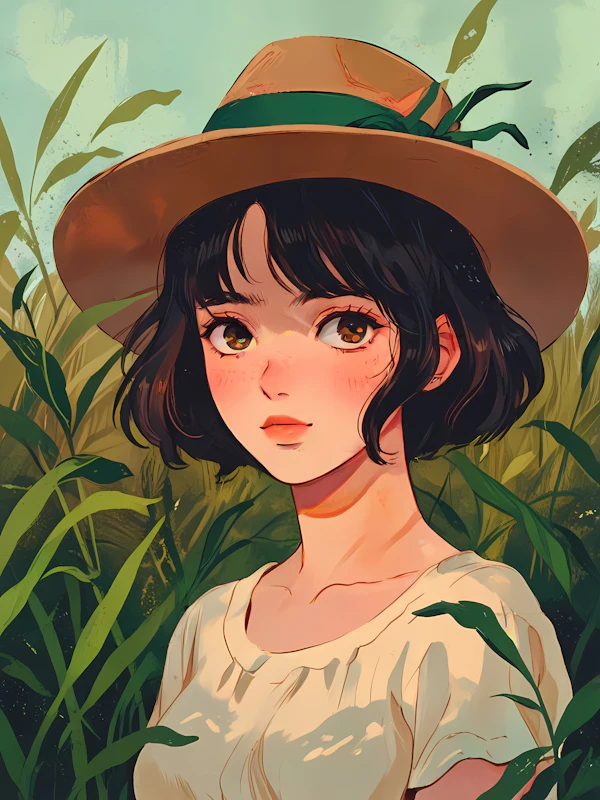 Contemplative Woman in Nature