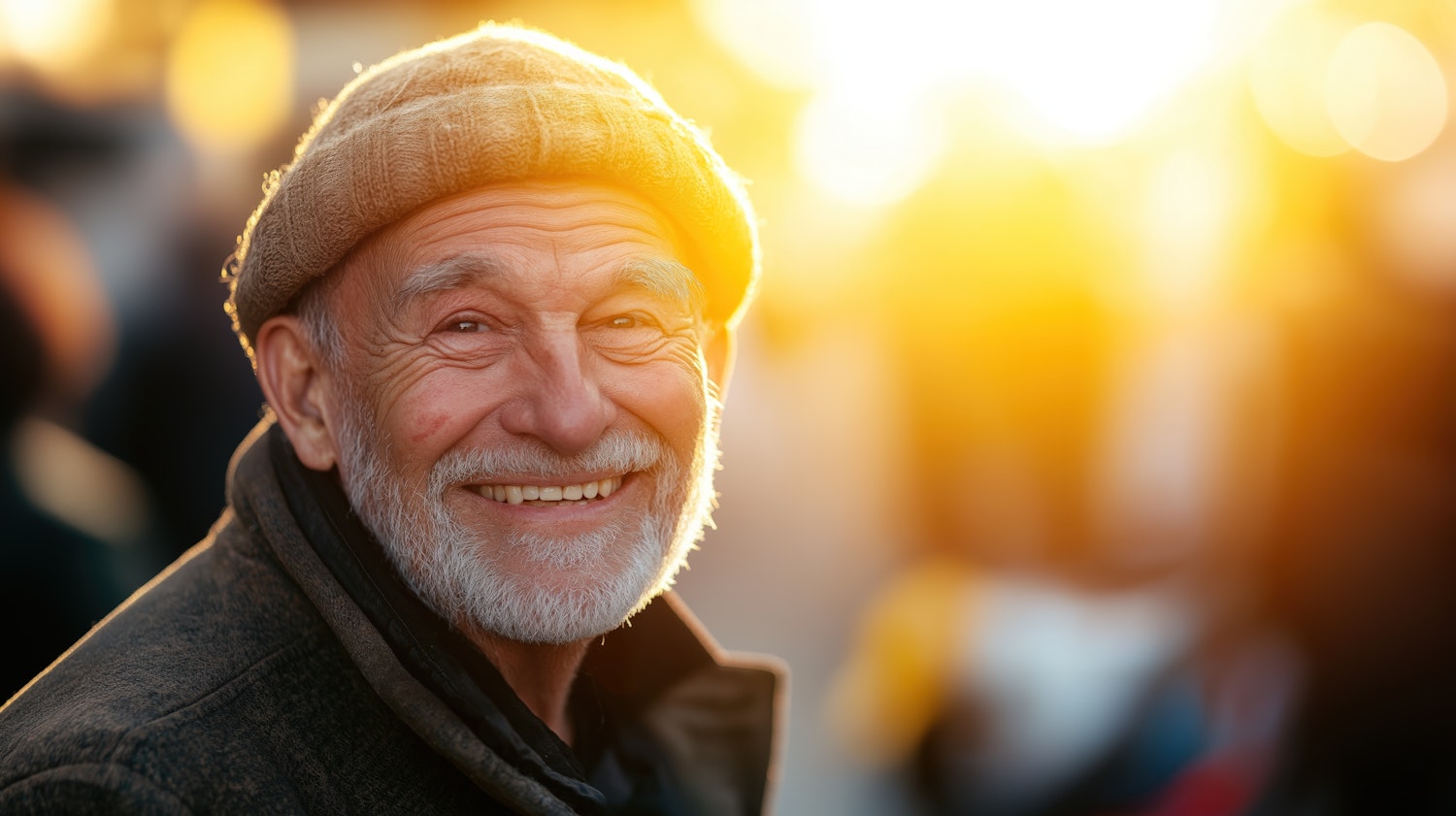 Elderly Man in Warm Light