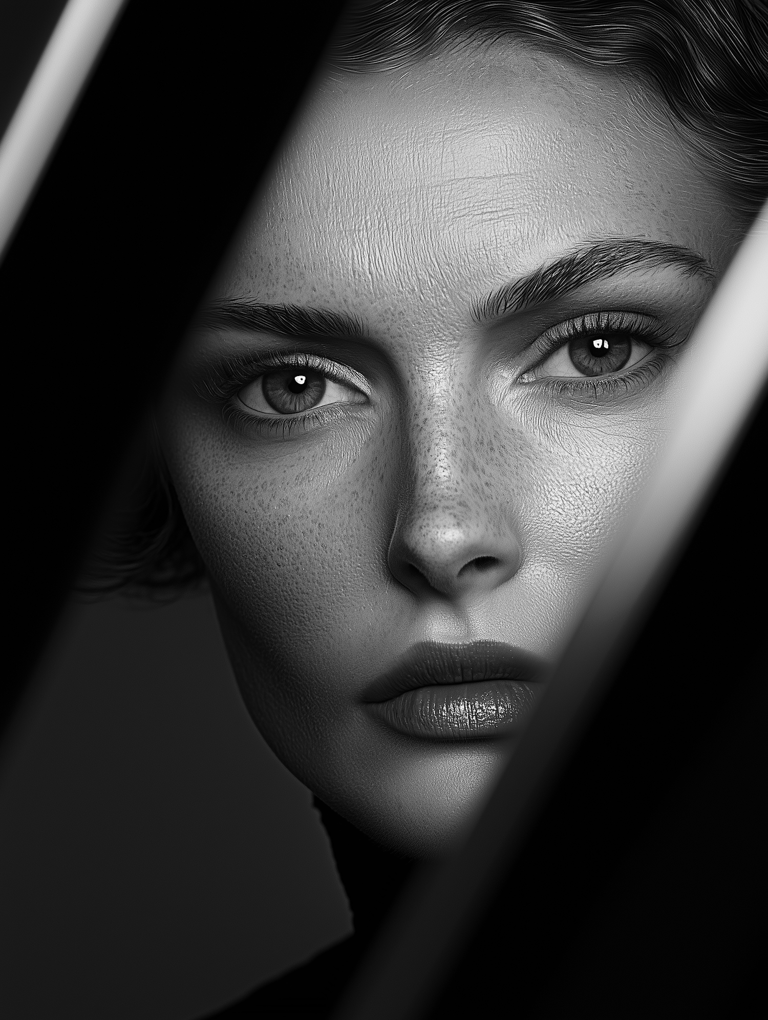 Intense Black and White Portrait