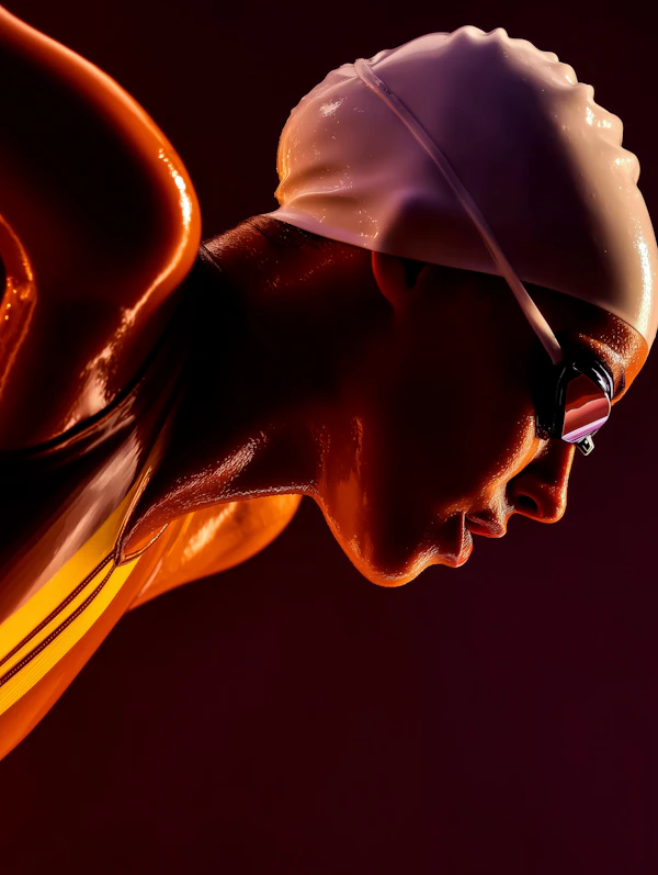 Swimmer in Focus